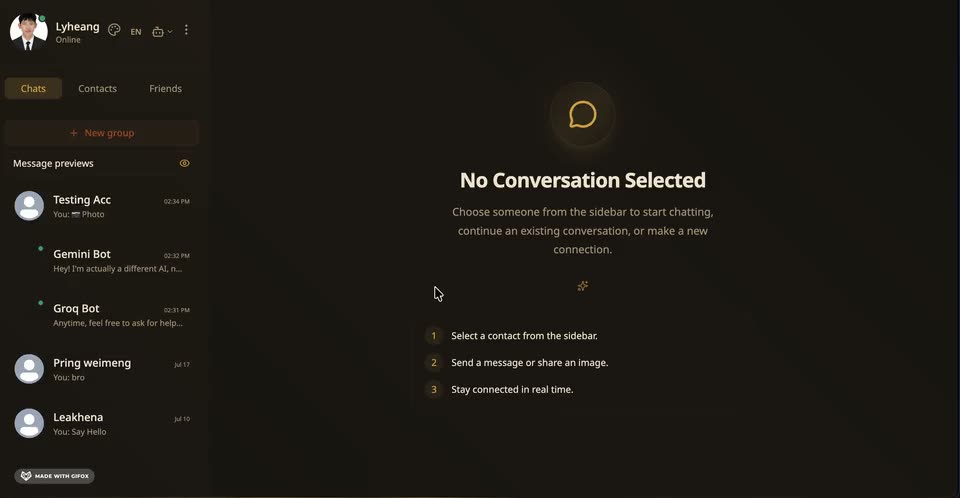 Chatle project screenshot